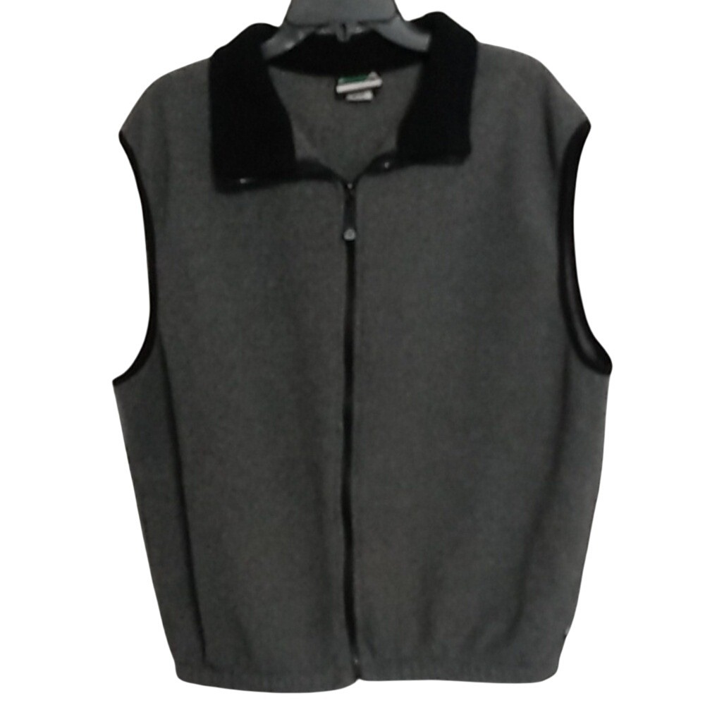 Avalanche Wear Men's Fleece Vest X-Large Gray Full Zip‎ Performance Outdoor